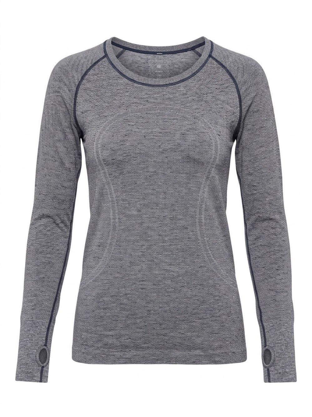Lululemon Long-Sleeve Seam-Detail Performance Tee Charcoal Sz 12